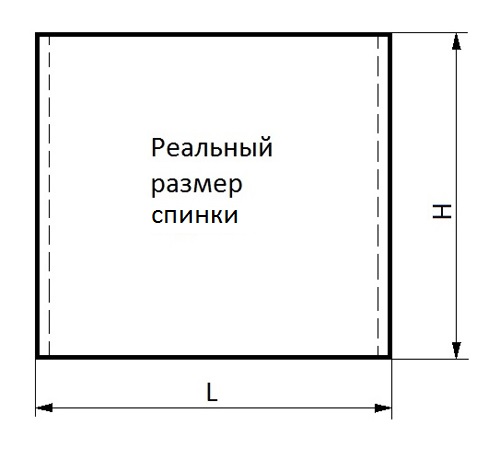 Спинка мягкая, индивидуальный пошив по размеру заказчика (арт. VCRI-16)